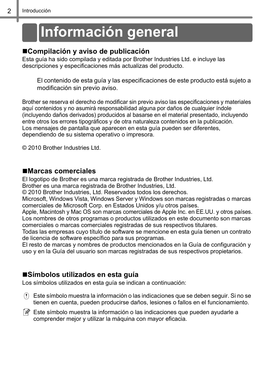 Información general | Brother QL-570 User Manual | Page 58 / 106