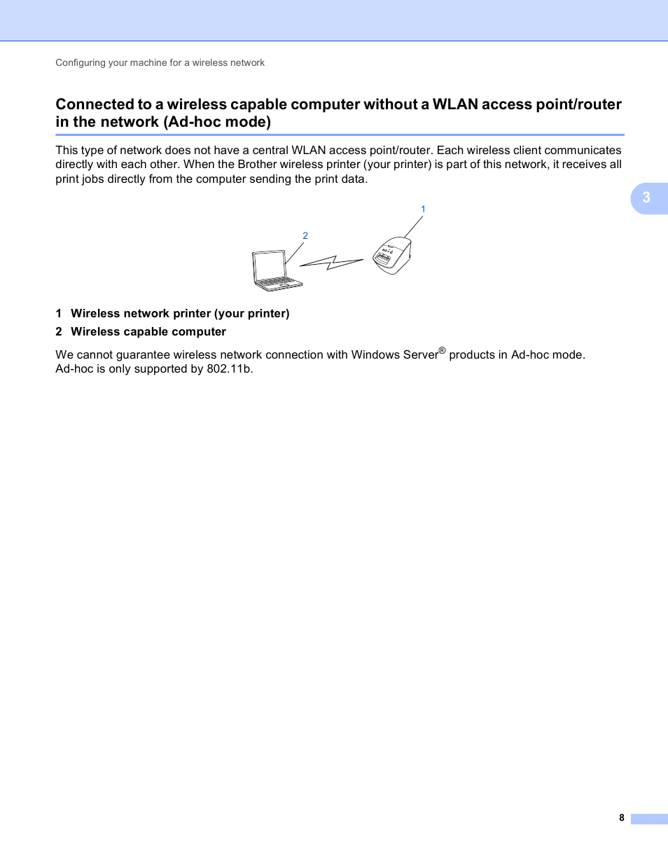 Ad-hoc mode) | Brother QL-720NW User Manual | Page 13 / 48