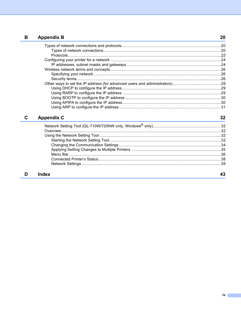 Brother QL-720NW User Manual | Page 5 / 48