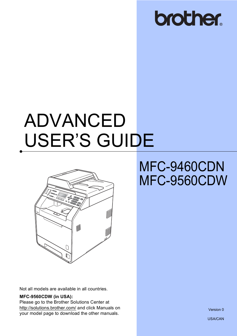 Brother MFC 9560CDW User Manual | 101 pages