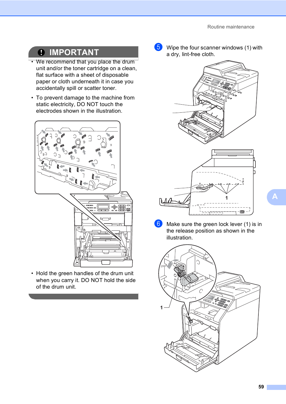 Important | Brother MFC 9560CDW User Manual | Page 65 / 101