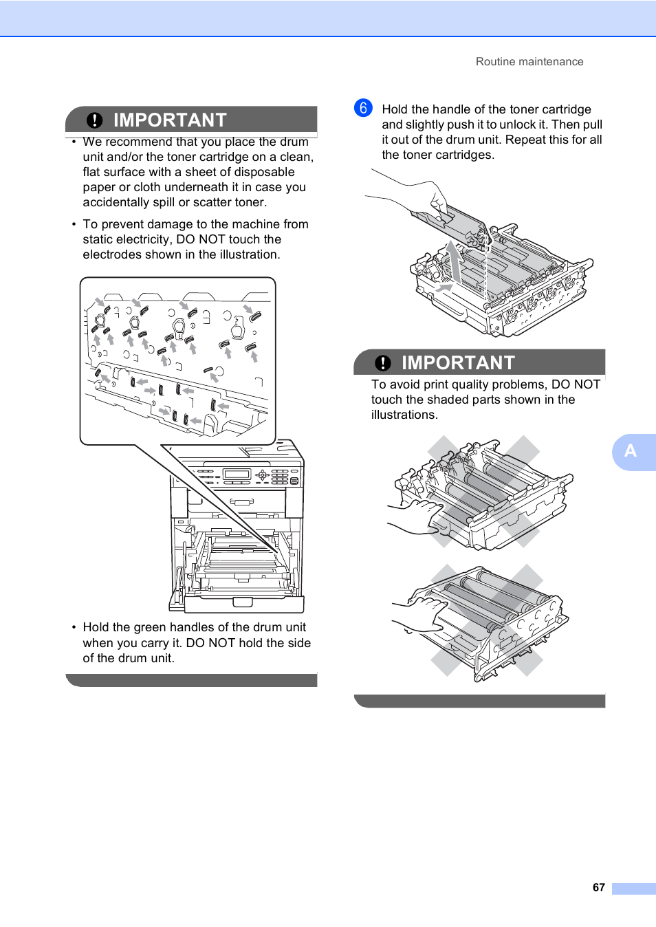 Important | Brother MFC 9560CDW User Manual | Page 73 / 101