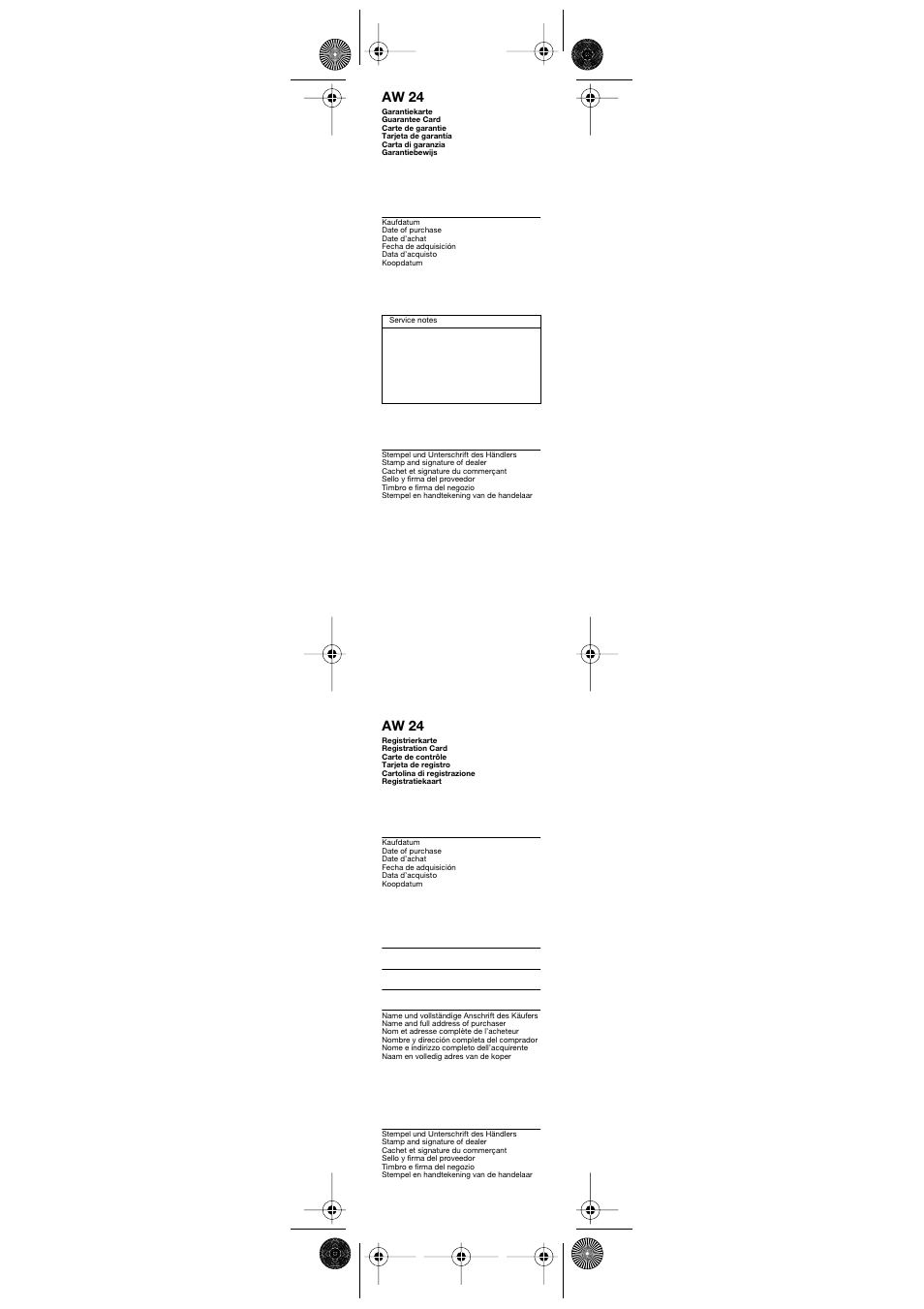 Aw 24 | Braun AW24 User Manual | Page 9 / 10