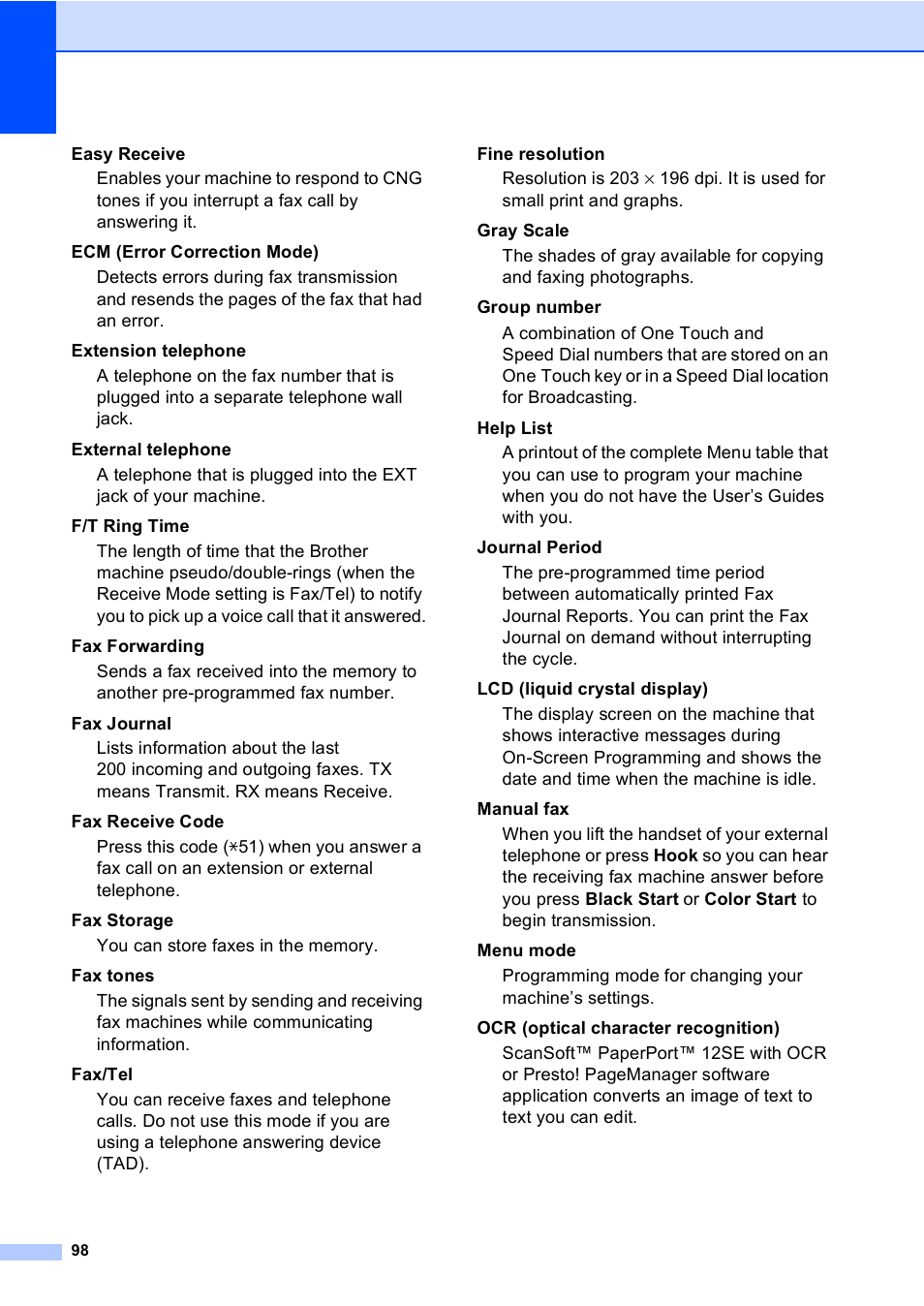 Brother MFC 9970CDW User Manual | Page 104 / 110