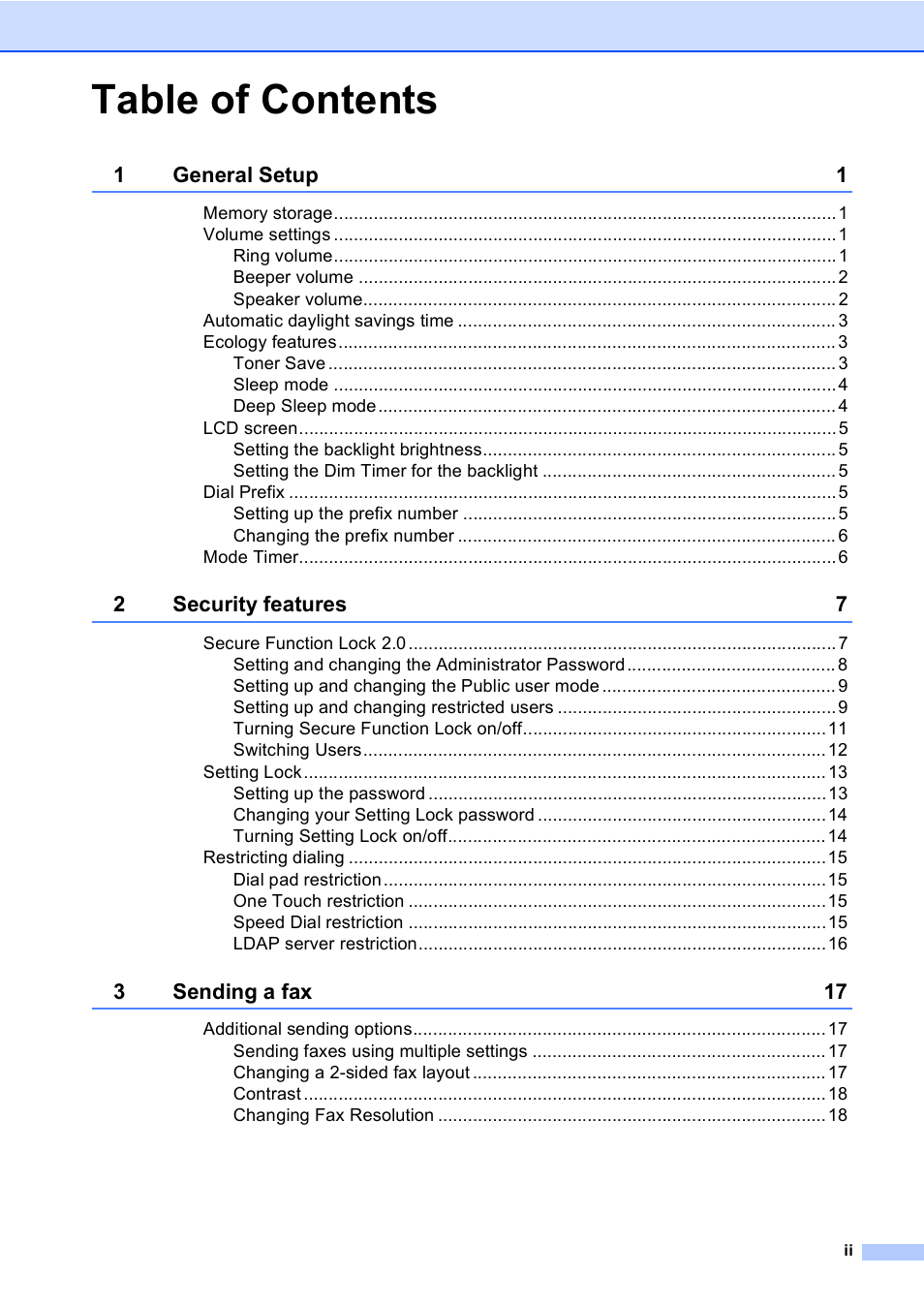 Brother MFC 9970CDW User Manual | Page 3 / 110