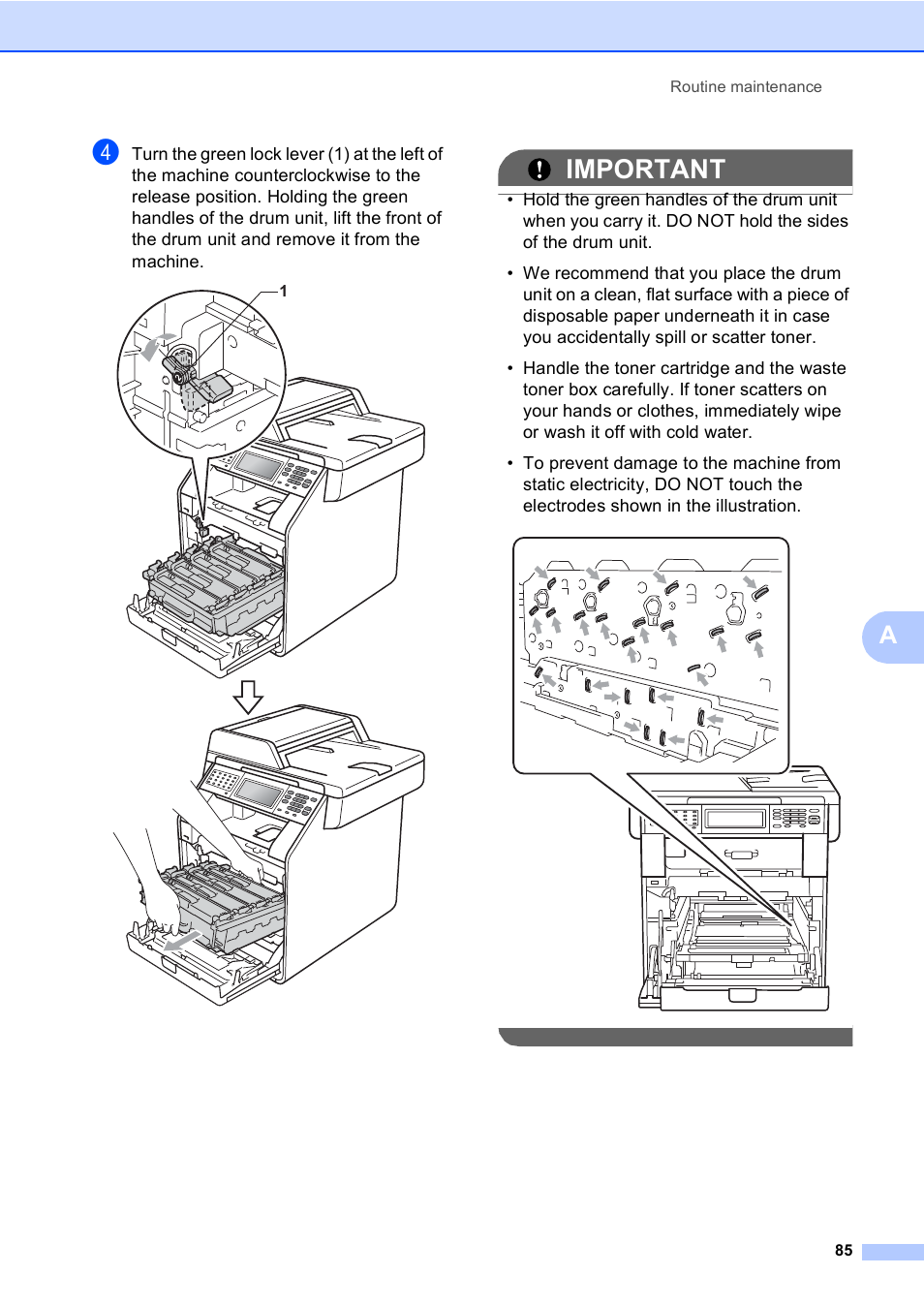 Important | Brother MFC 9970CDW User Manual | Page 91 / 110
