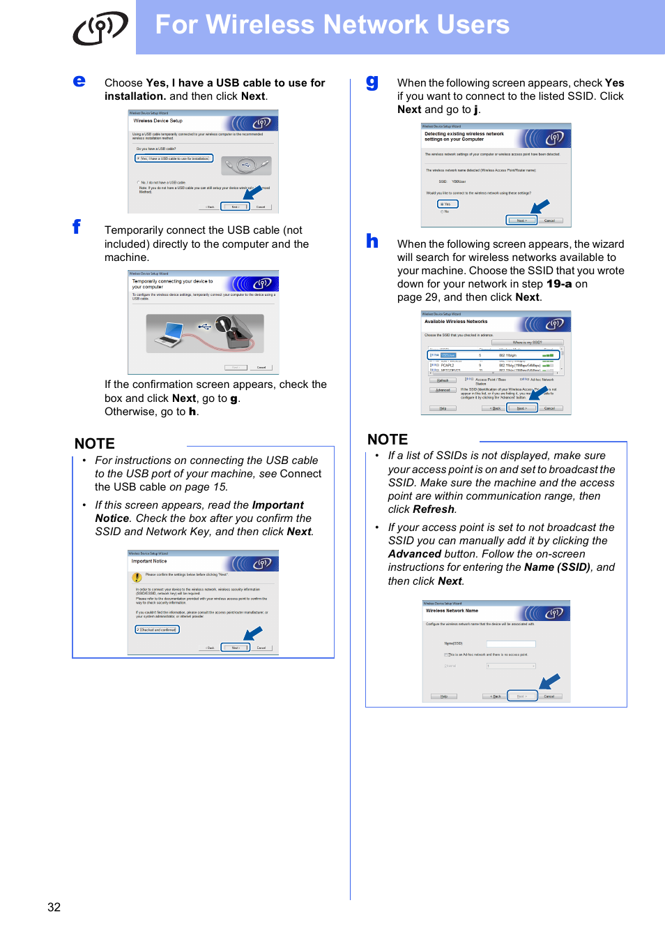For wireless network users | Brother MFC-J4710DW User Manual | Page 32 / 46