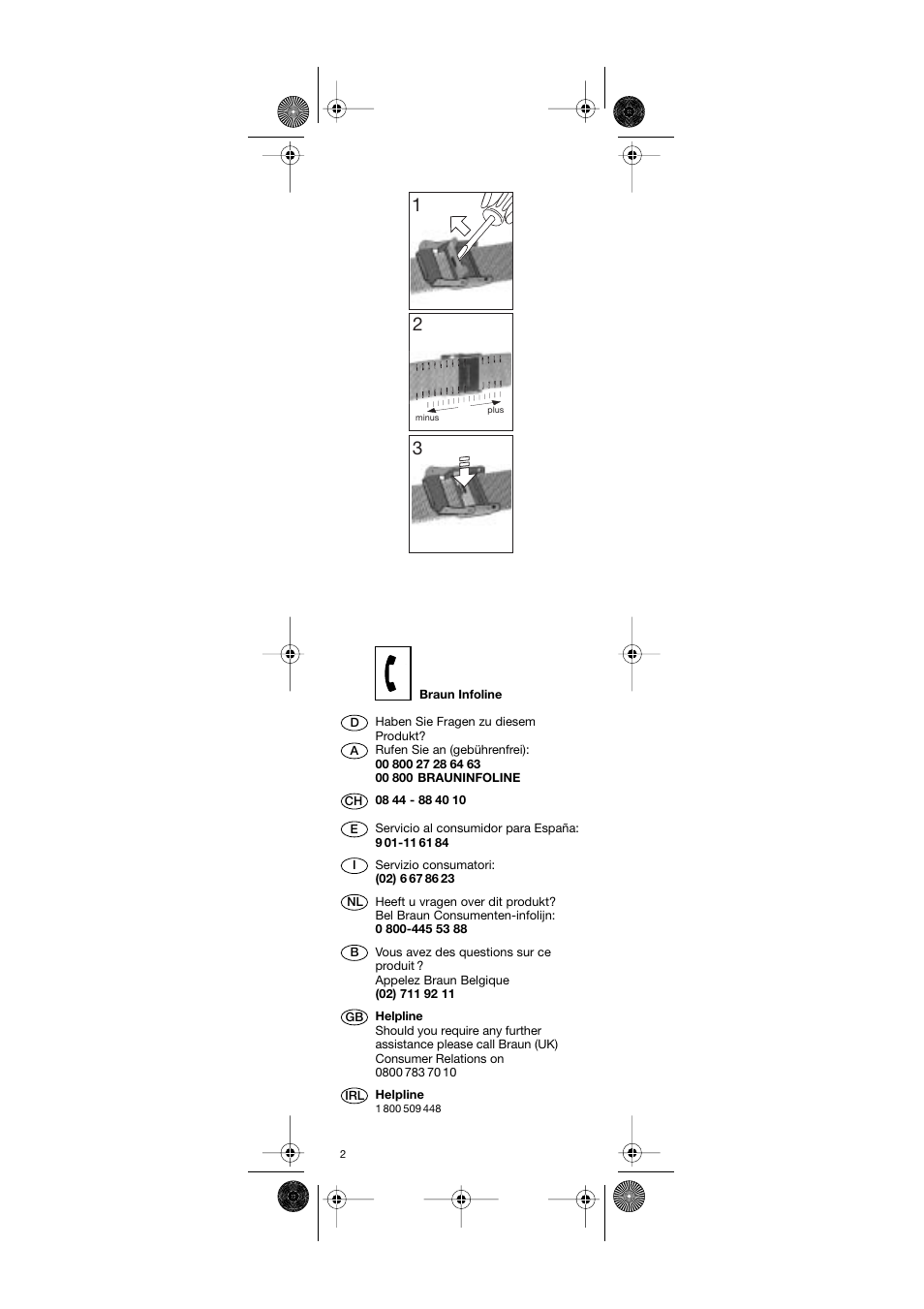 Braun AW55 User Manual | Page 2 / 10