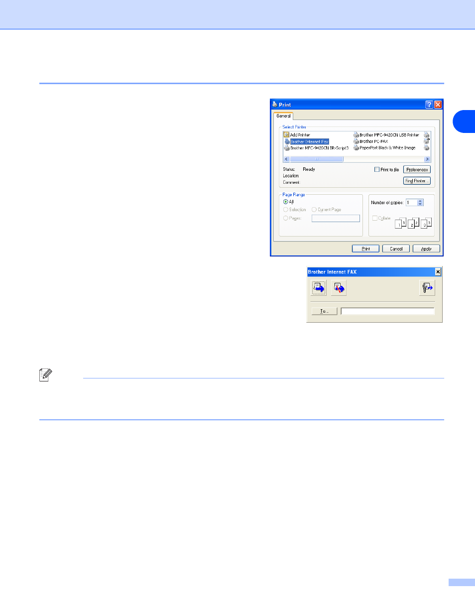 Sending a network fax with bfp, 13 sending a network fax with bfp | Brother MFC-8870DW User Manual | Page 143 / 170