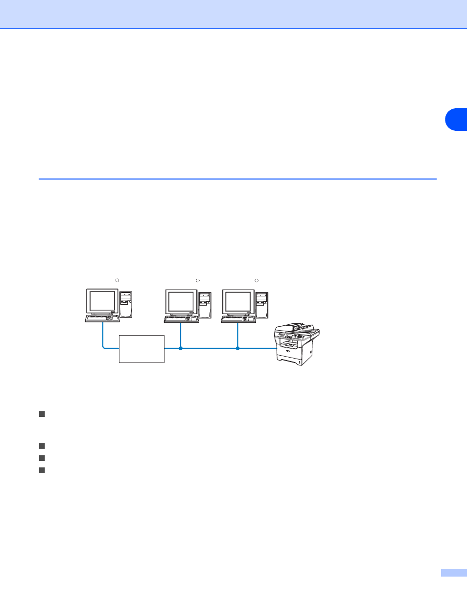 Remote setup, Types of network connections, Network connection example | Peer-to-peer printing using tcp/ip | Brother MFC-8870DW User Manual | Page 17 / 170