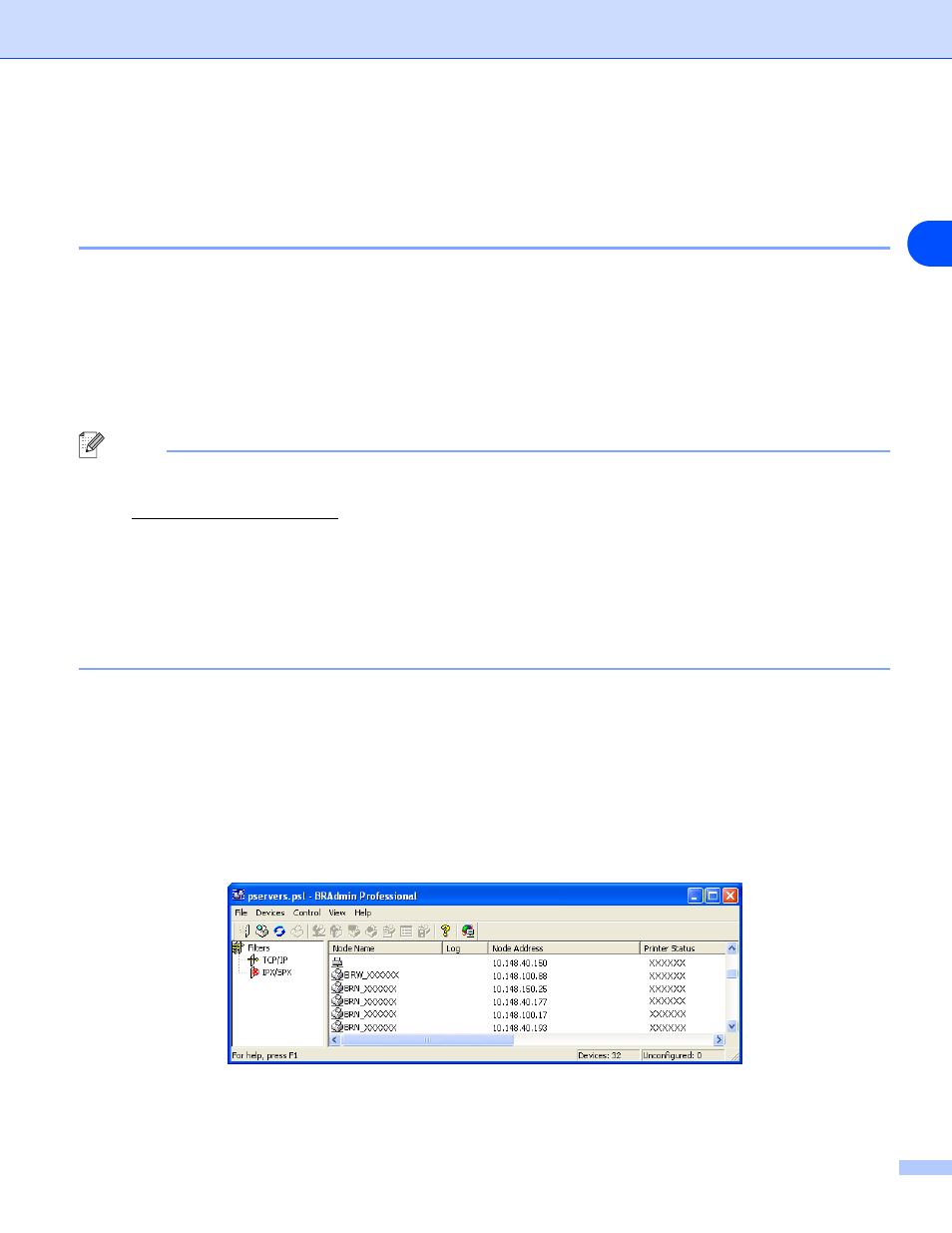 Setting the ip address and subnet mask, Bradmin professional utility, Only) | Brother MFC-8870DW User Manual | Page 25 / 170