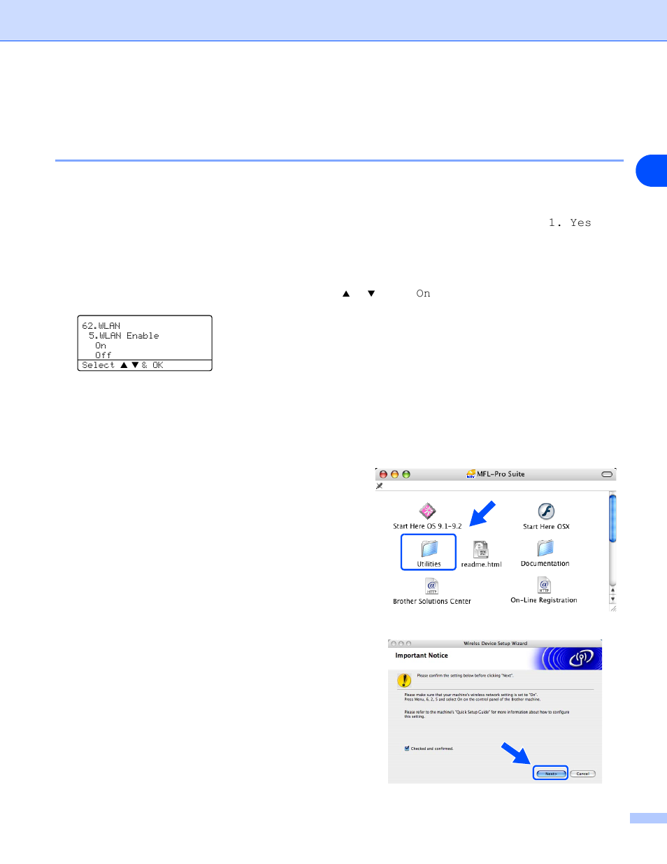 Configuration in ad-hoc mode, For mac os® x 10.2.4 or greater, For mac os | X 10.2.4 or greater important | Brother MFC-8870DW User Manual | Page 75 / 170