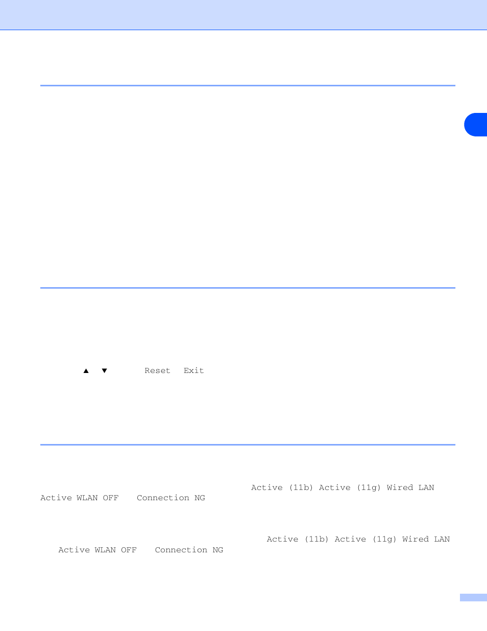 Setup wlan (wireless network only), Setup wizard, Secureasysetup | Set to default, Wlan status (wireless network only), Status, Setup wizard secureasysetup, Set to default wlan status (wireless network only), 6setup wlan (wireless network only) | Brother MFC-8870DW User Manual | Page 88 / 170