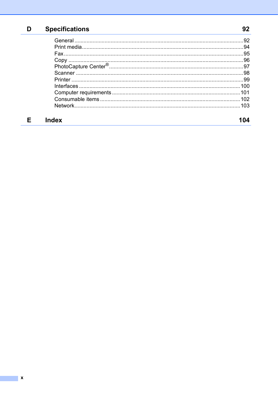 Brother MFC-J270W User Manual | Page 12 / 122