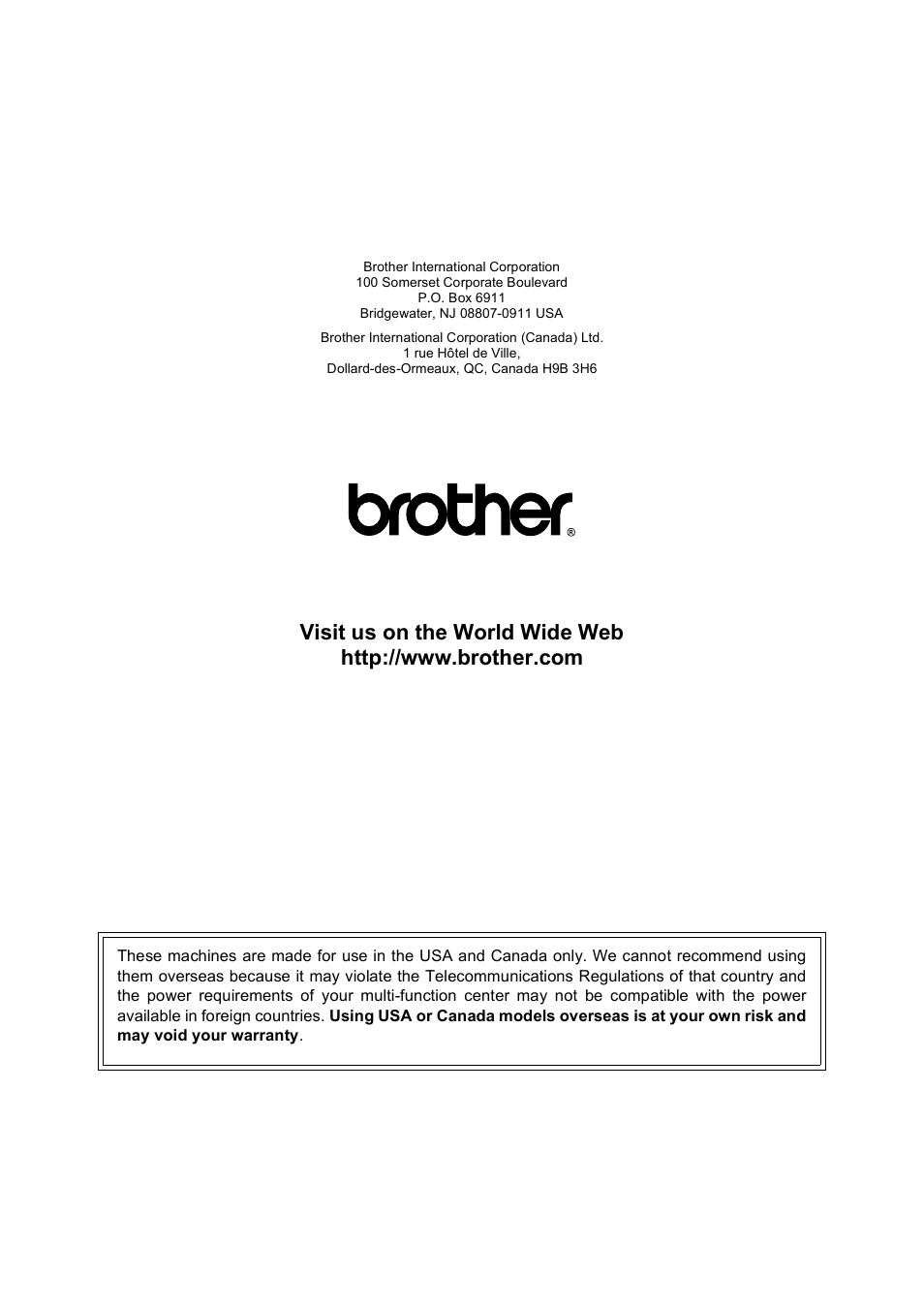 Brother usa-eng | Brother MFC-J270W User Manual | Page 122 / 122