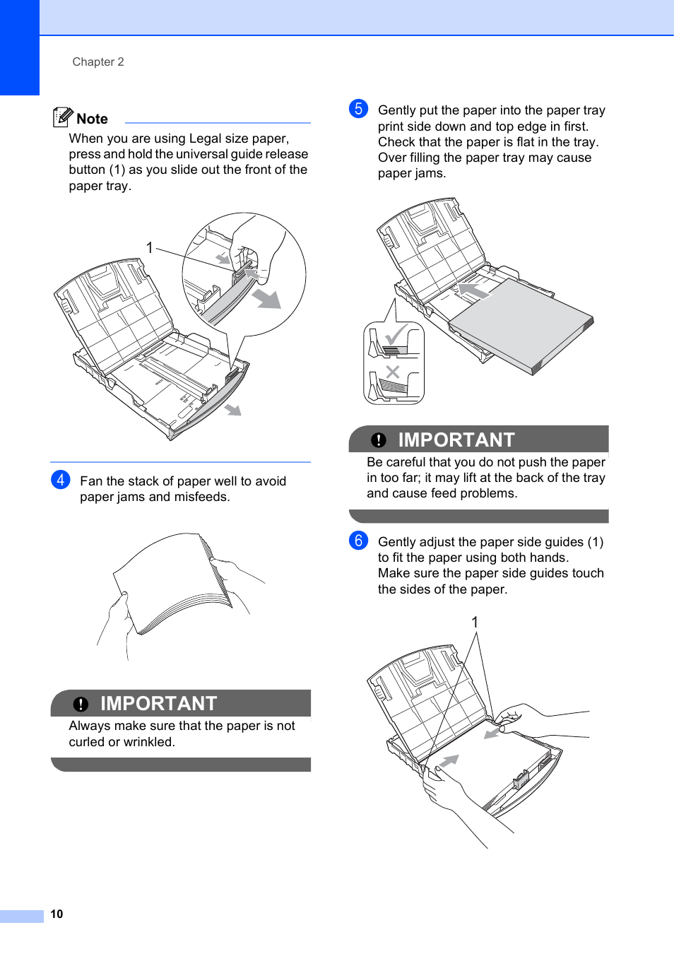 Important | Brother MFC-J270W User Manual | Page 24 / 122