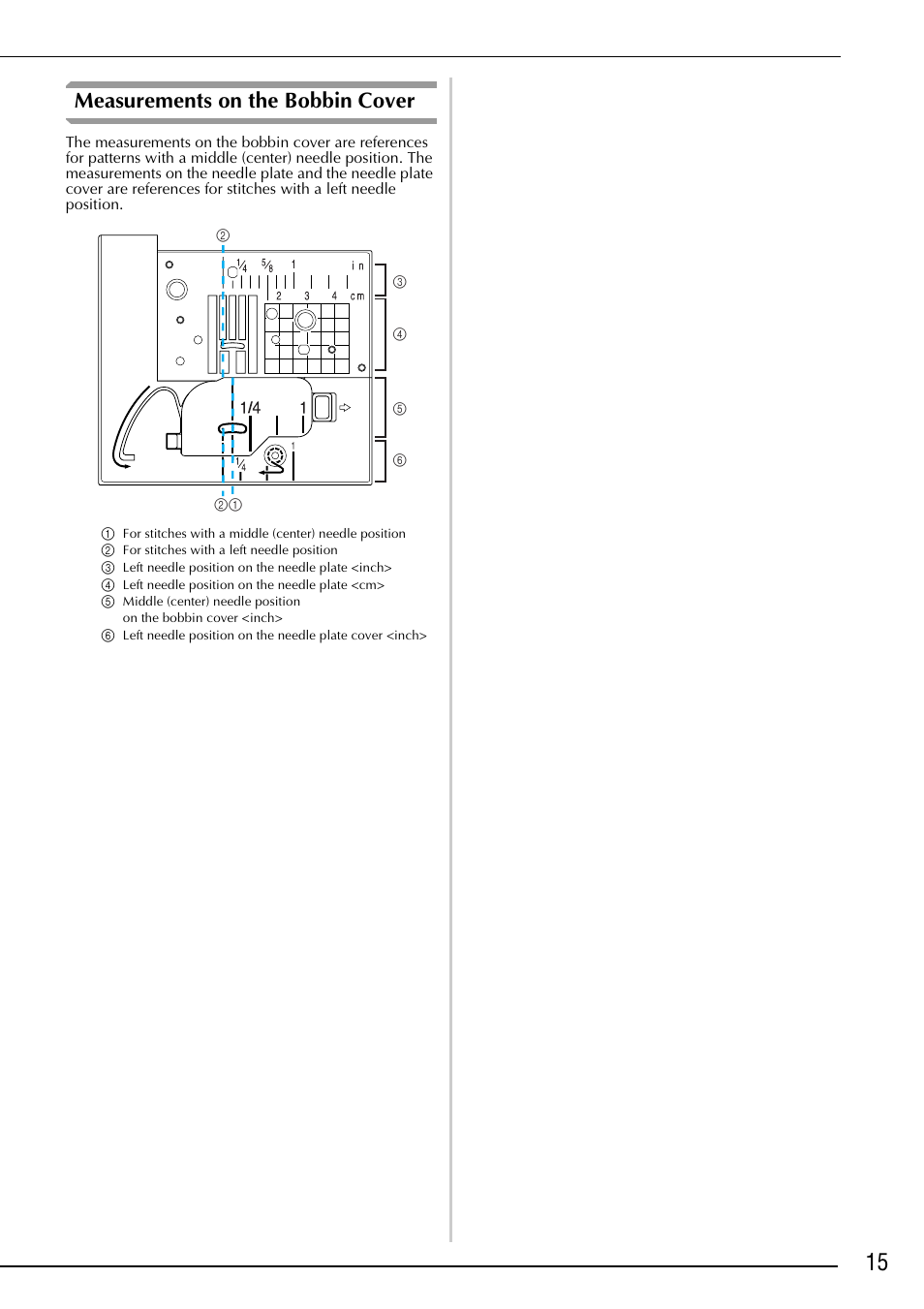 Measurements on the bobbin cover | Brother Innov-is 4000D 4000 User Manual | Page 16 / 17