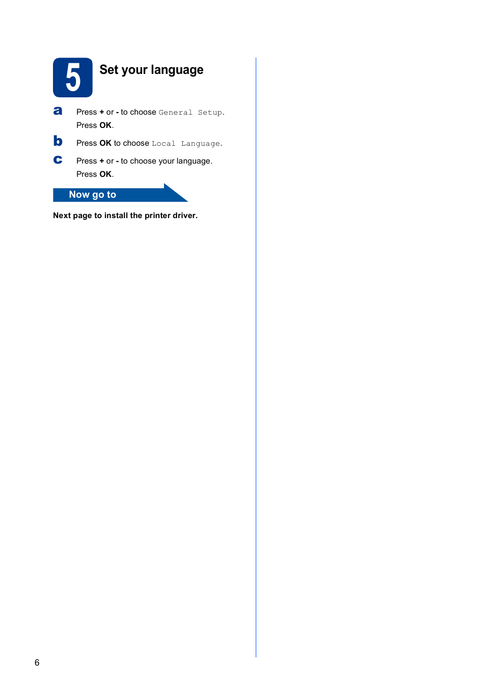 5 set your language | Brother HL-4570CDW User Manual | Page 6 / 28