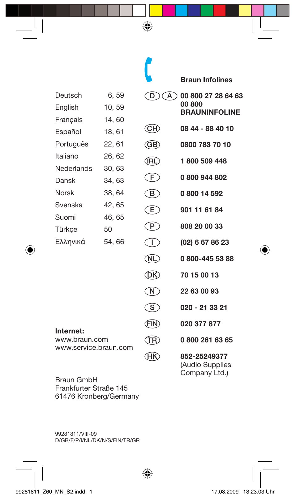 Braun Z60 Cruzer4, body&face User Manual | Page 2 / 66