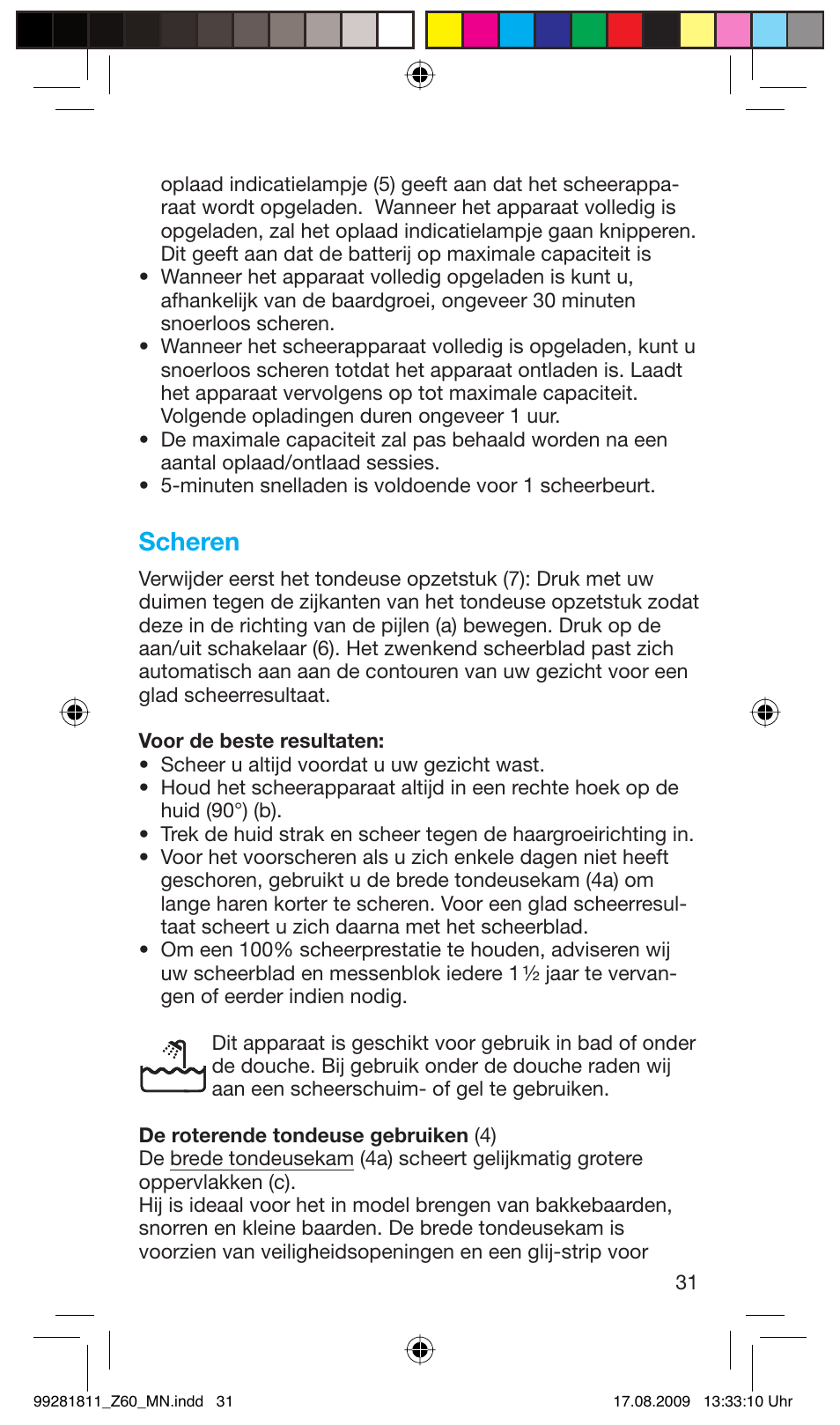 Scheren | Braun Z60 Cruzer4, body&face User Manual | Page 31 / 66