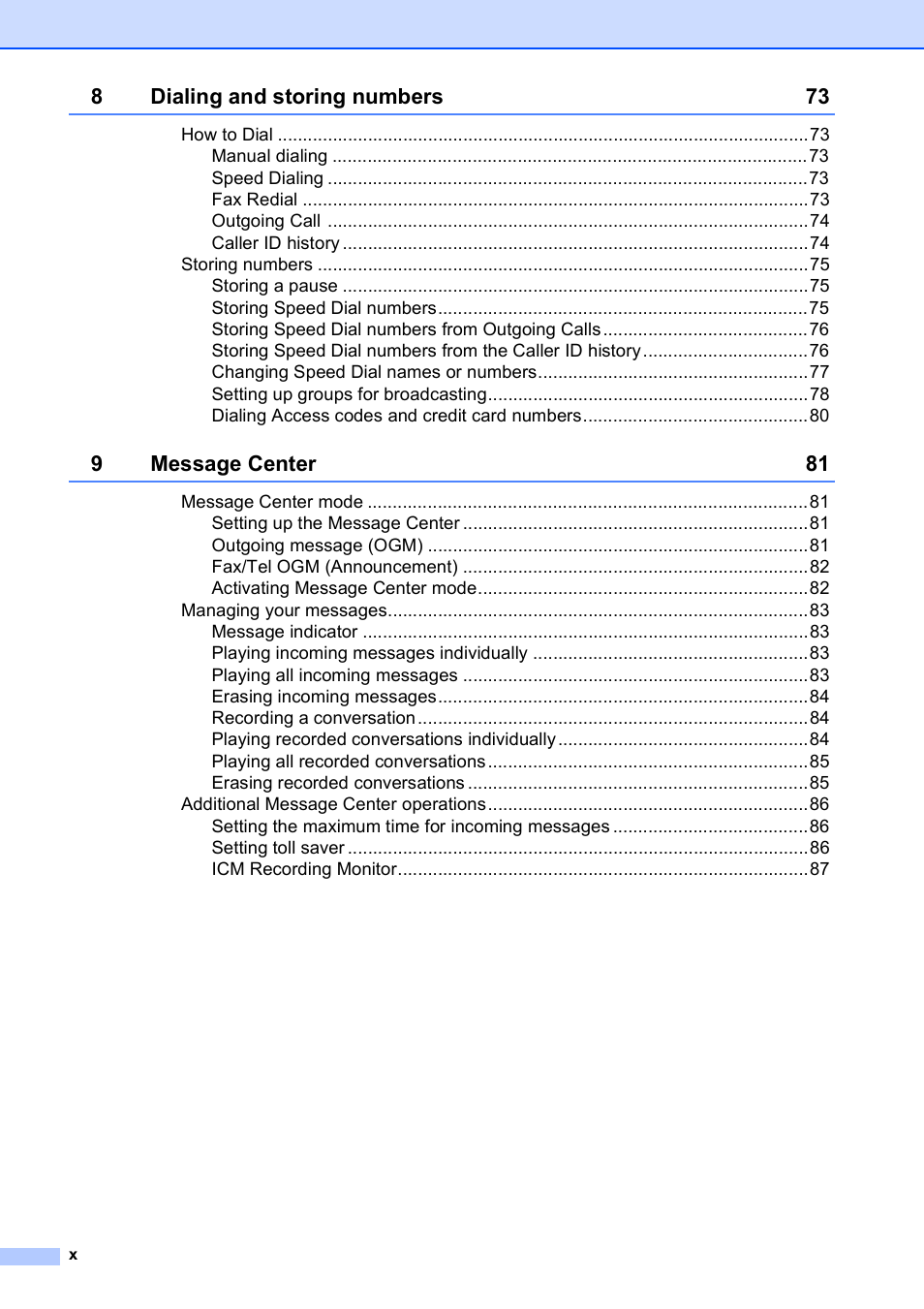 Brother MFC-795CW User Manual | Page 12 / 240