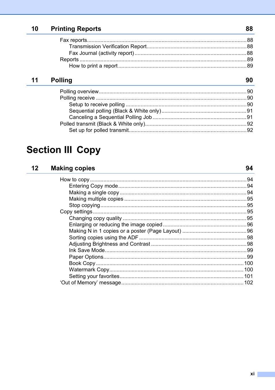 Brother MFC-795CW User Manual | Page 13 / 240