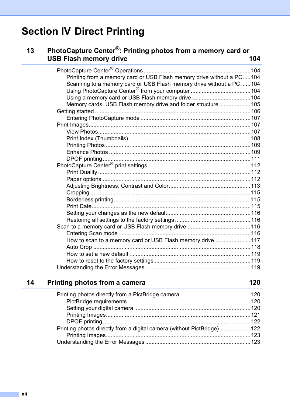 Brother MFC-795CW User Manual | Page 14 / 240