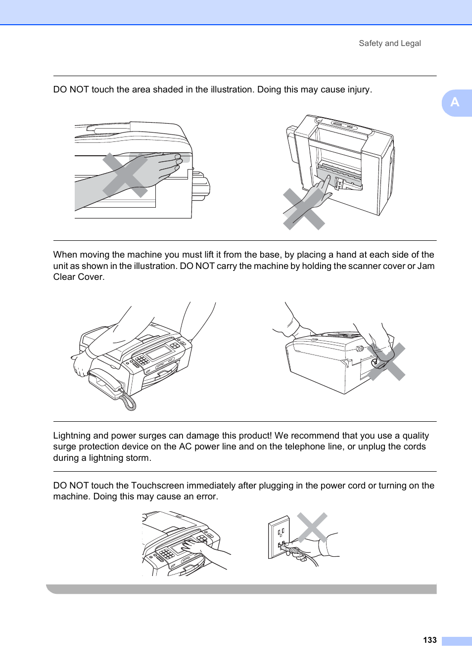 Safety and legal 133 | Brother MFC-795CW User Manual | Page 149 / 240