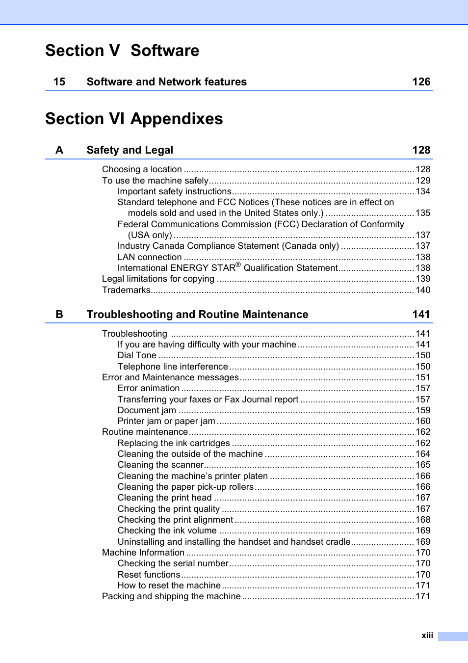 Brother MFC-795CW User Manual | Page 15 / 240