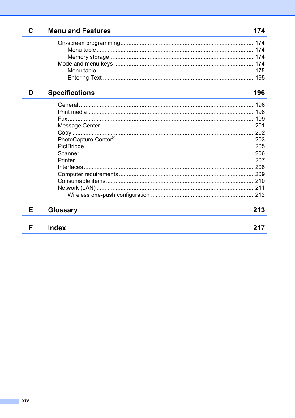 Brother MFC-795CW User Manual | Page 16 / 240