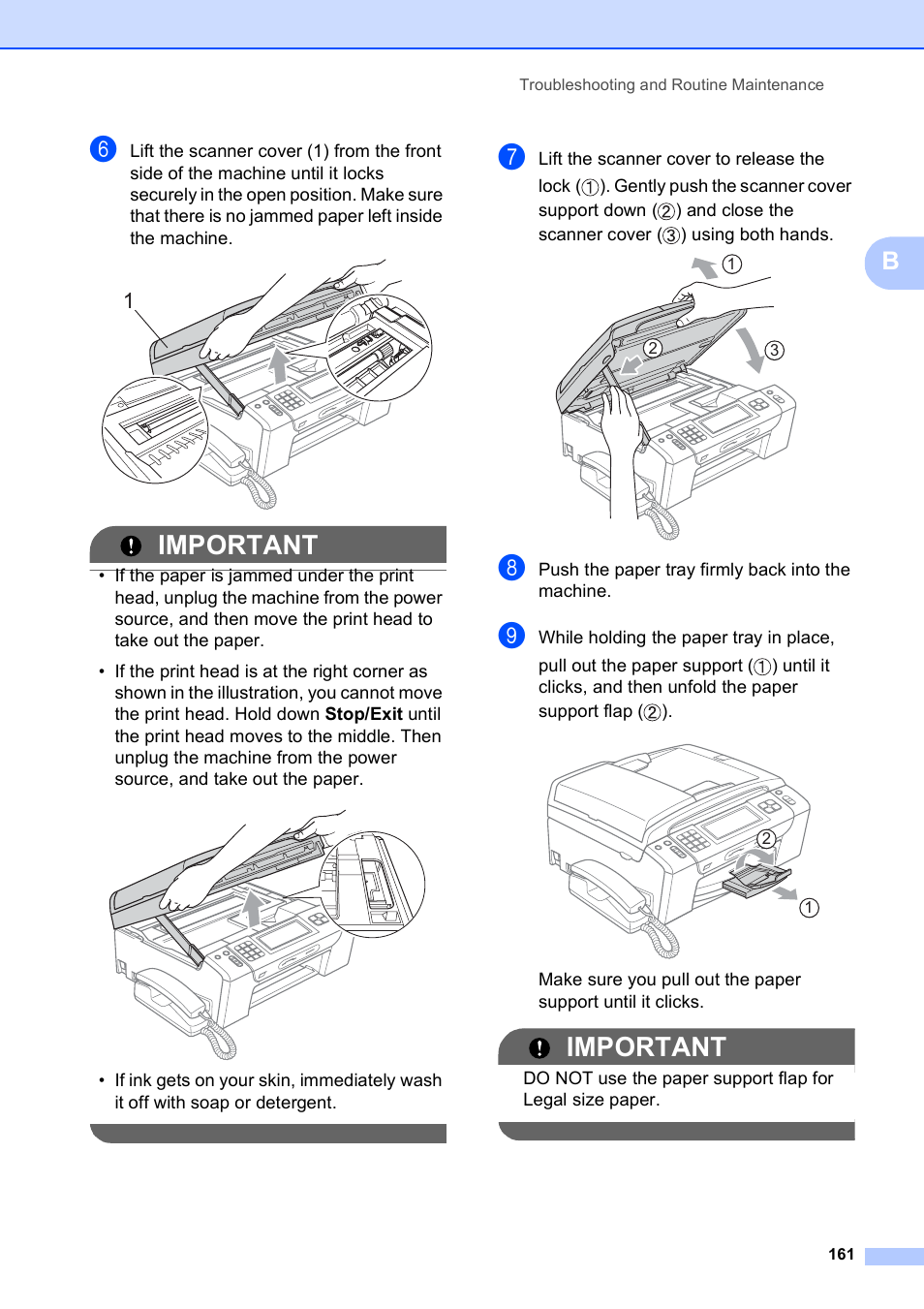 Important | Brother MFC-795CW User Manual | Page 177 / 240