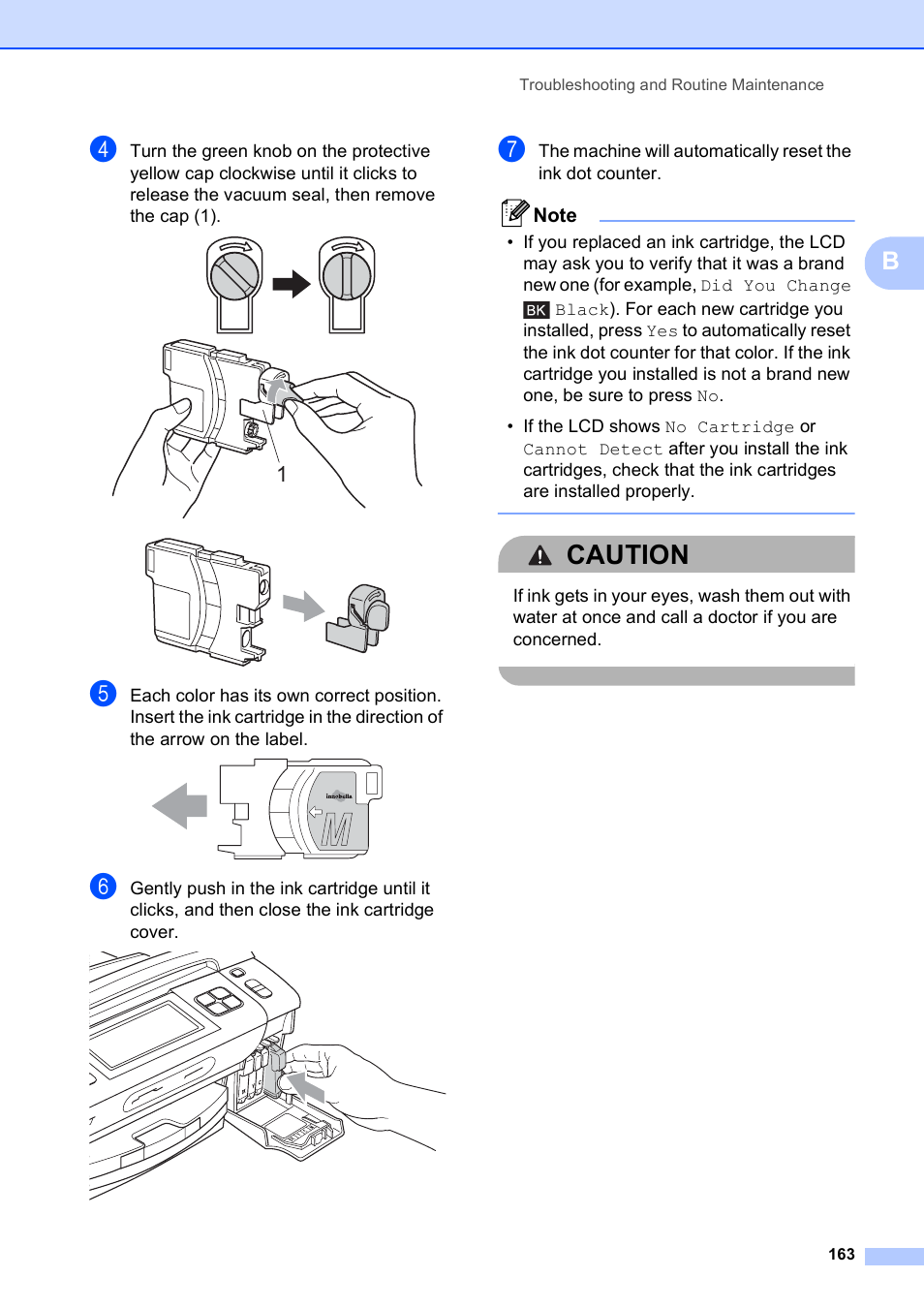 Caution | Brother MFC-795CW User Manual | Page 179 / 240