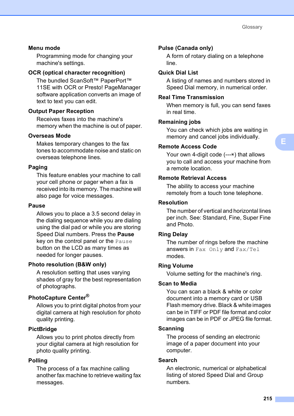 Brother MFC-795CW User Manual | Page 231 / 240