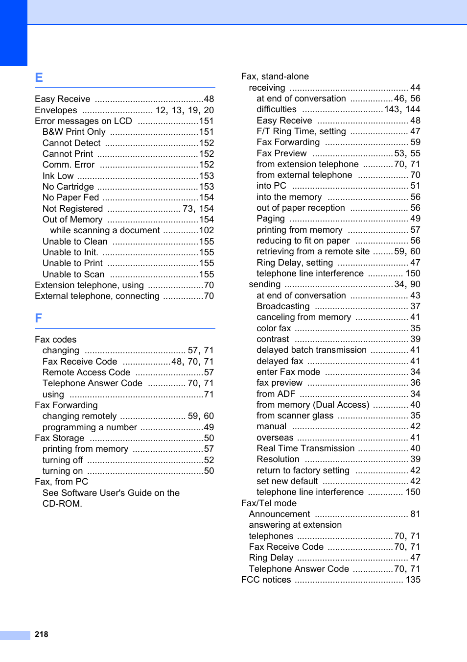 Brother MFC-795CW User Manual | Page 234 / 240