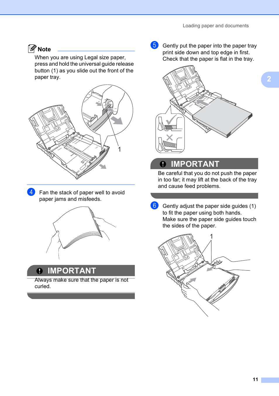 Important | Brother MFC-795CW User Manual | Page 27 / 240