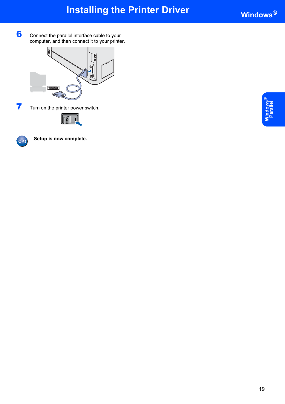 Installing the printer driver, Windows | Brother HL-4070CDW User Manual | Page 21 / 71
