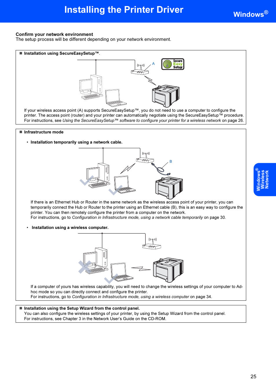 Installing the printer driver, Windows | Brother HL-4070CDW User Manual | Page 27 / 71