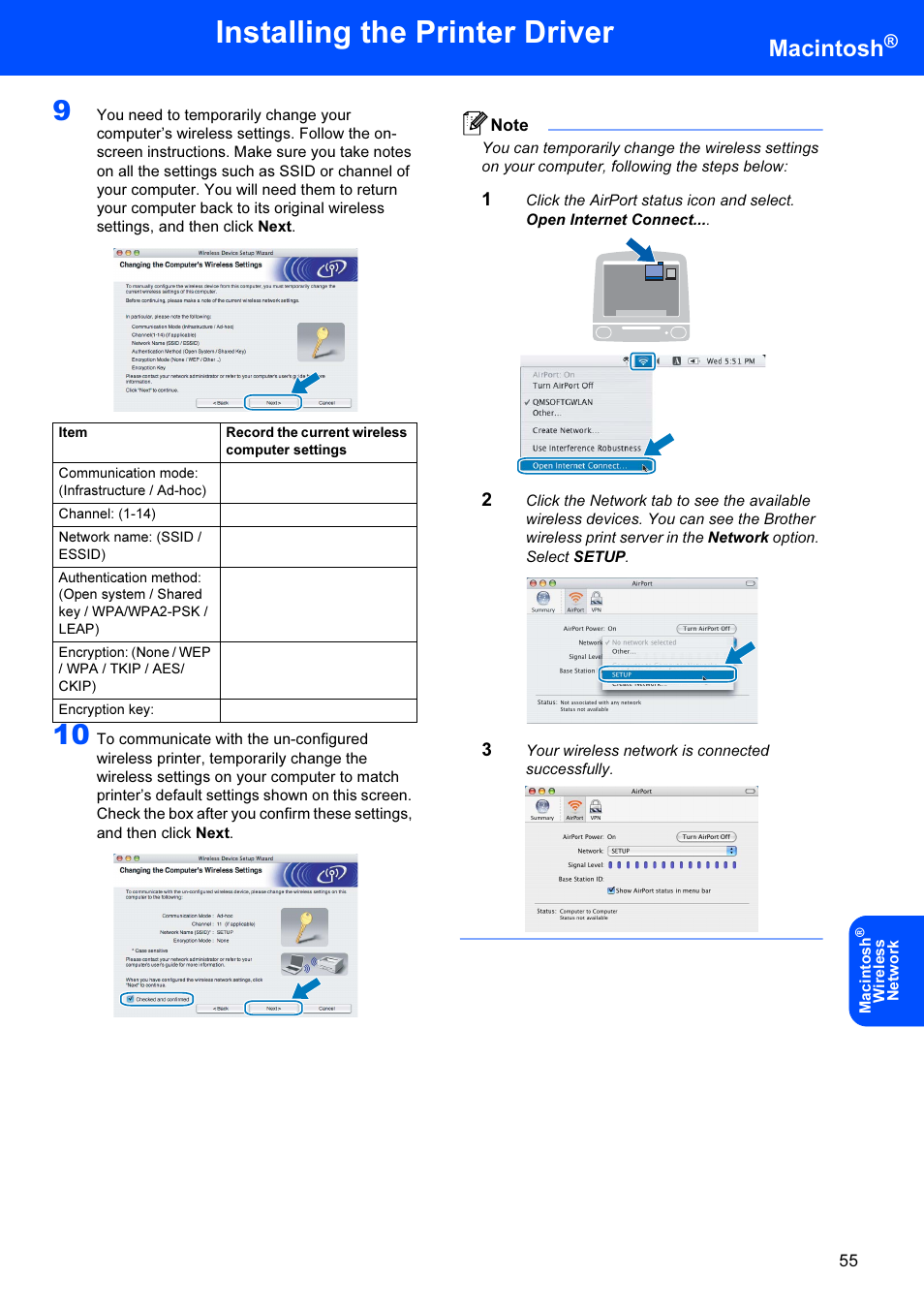 Installing the printer driver, Macintosh | Brother HL-4070CDW User Manual | Page 57 / 71