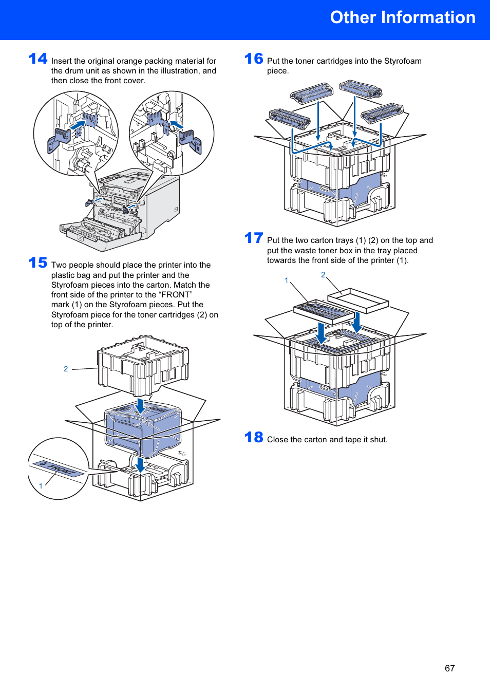 Other information | Brother HL-4070CDW User Manual | Page 69 / 71