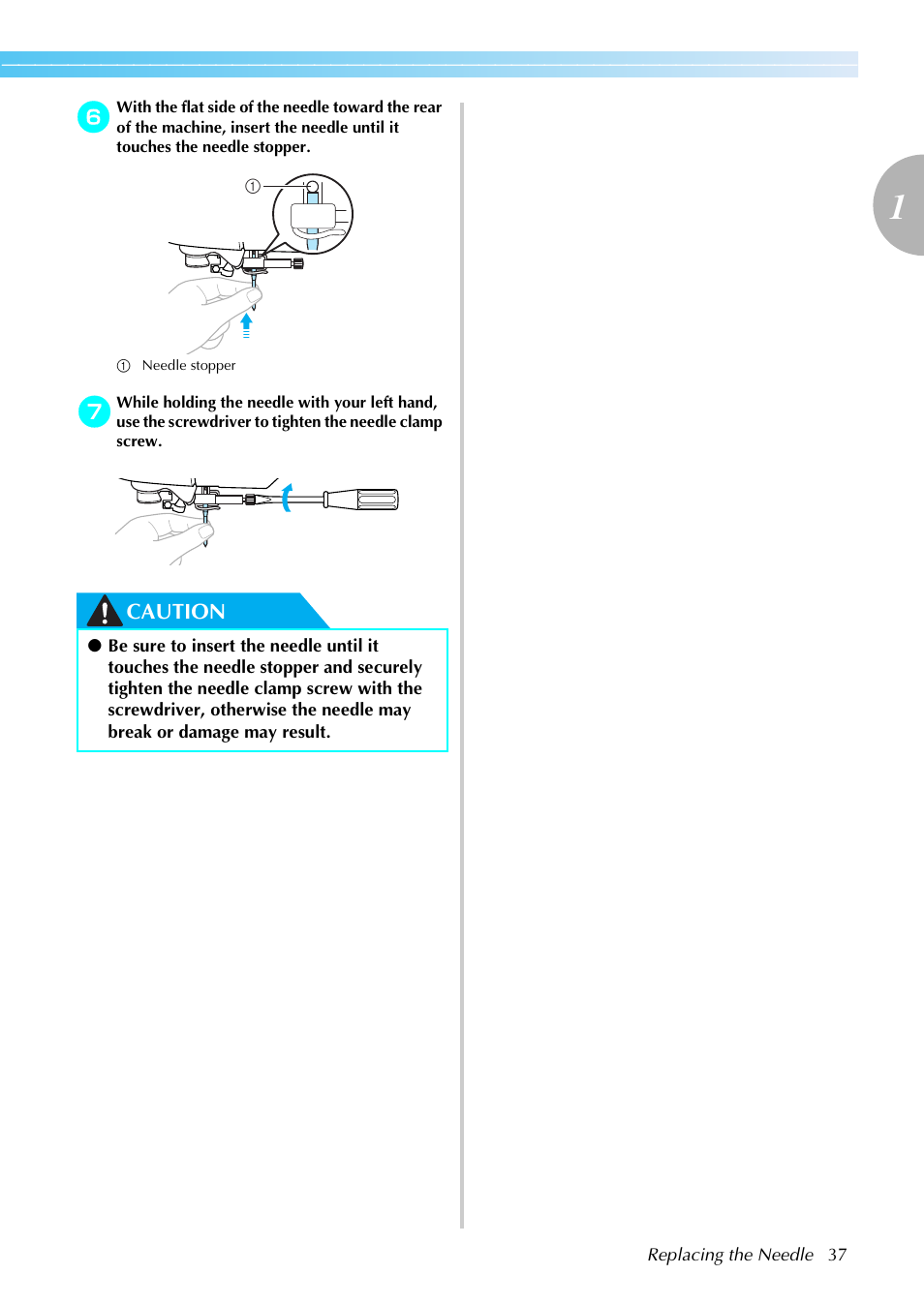 Caution | Brother DZ820E User Manual | Page 39 / 88