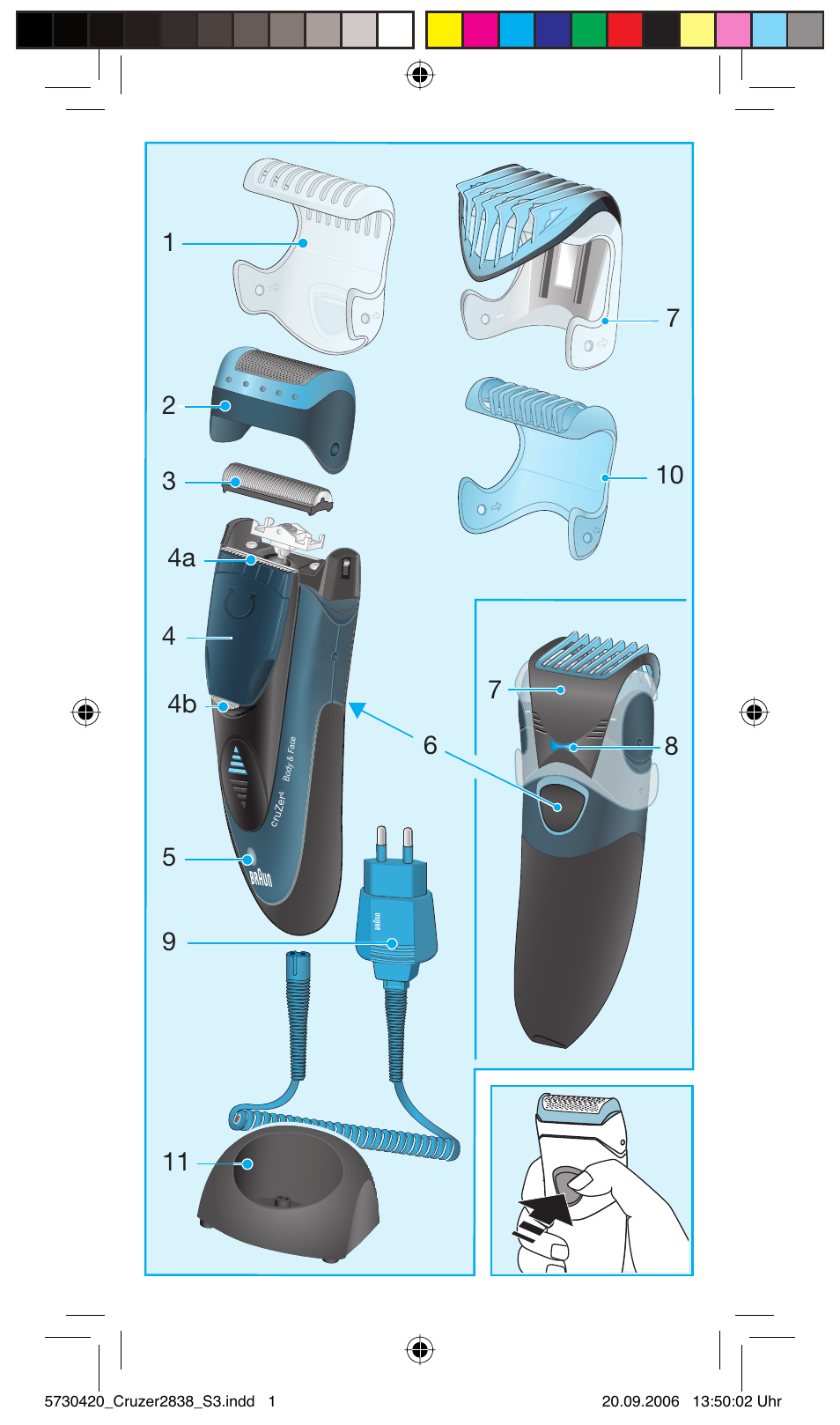 Braun 2838 Cruzer4, body&face User Manual | Page 3 / 65