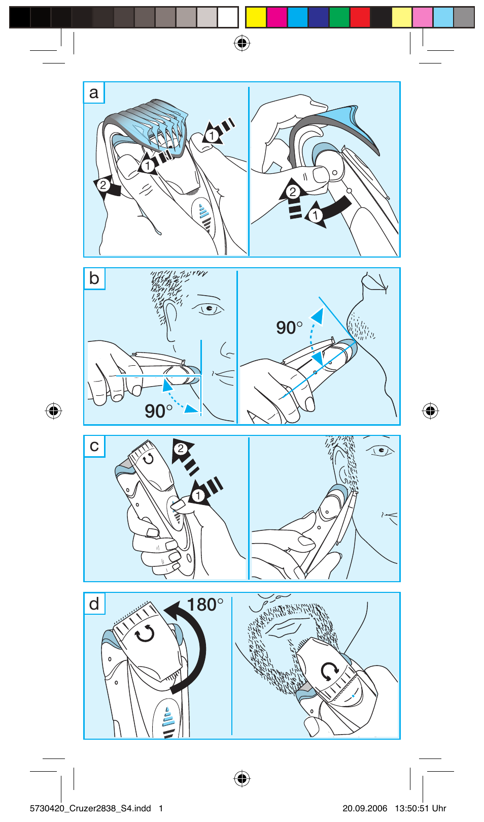 Braun 2838 Cruzer4, body&face User Manual | Page 4 / 65