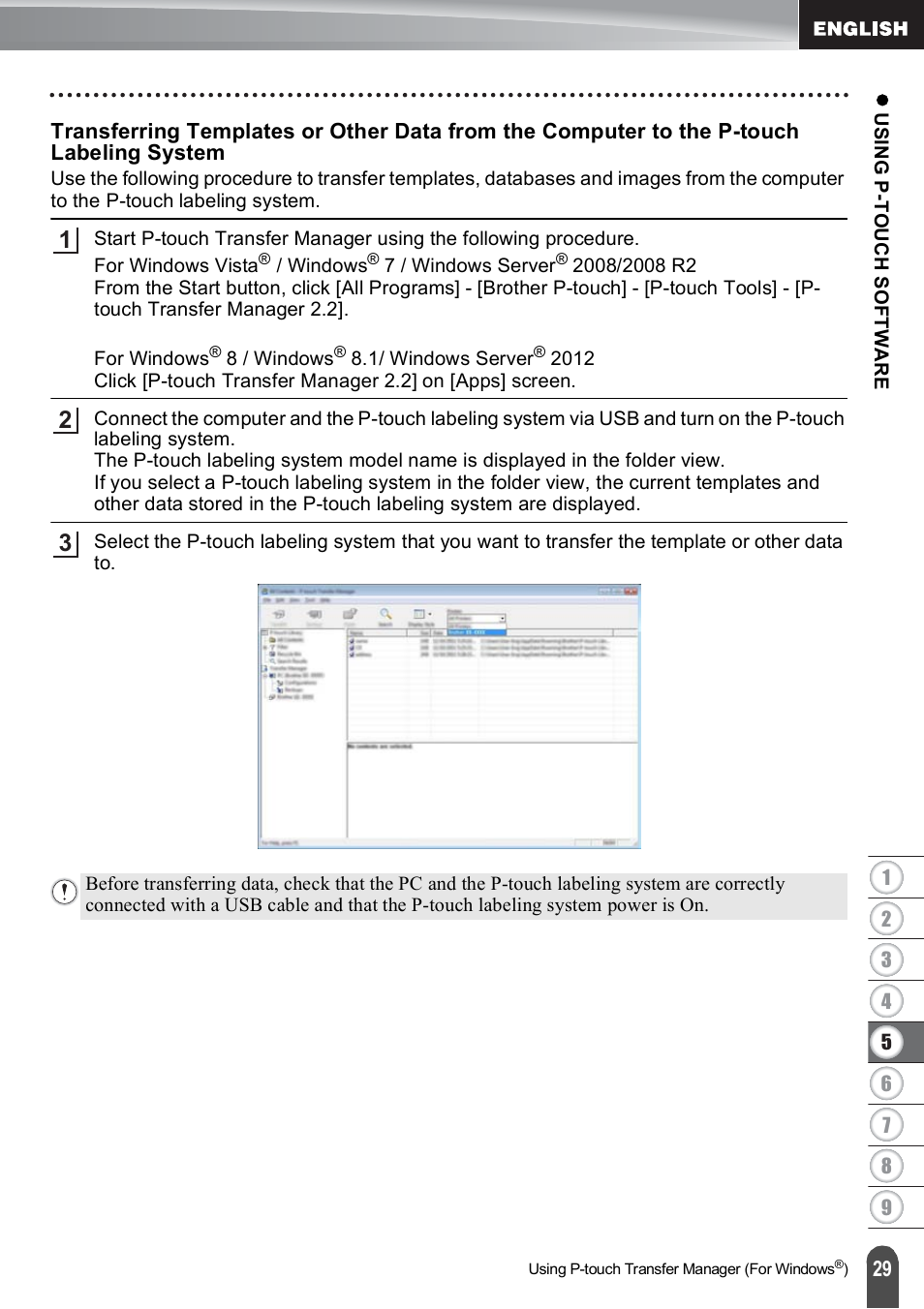 P. 29 | Brother PT-E550W User Manual | Page 30 / 66