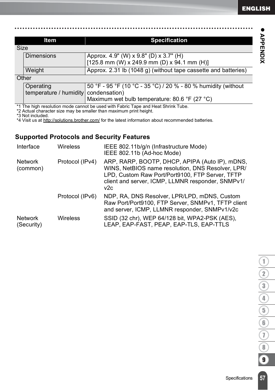 Brother PT-E550W User Manual | Page 58 / 66