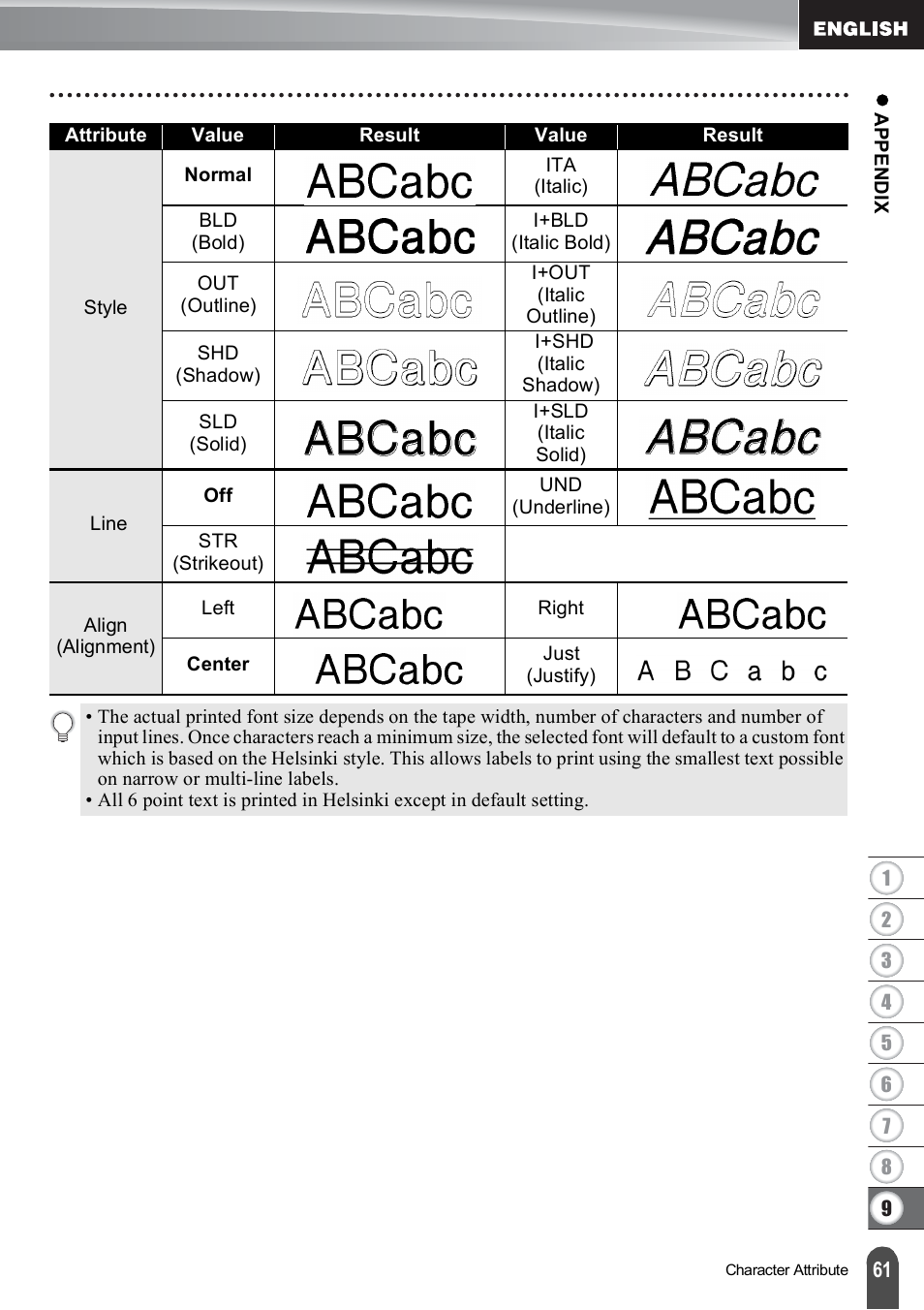 Brother PT-E550W User Manual | Page 62 / 66