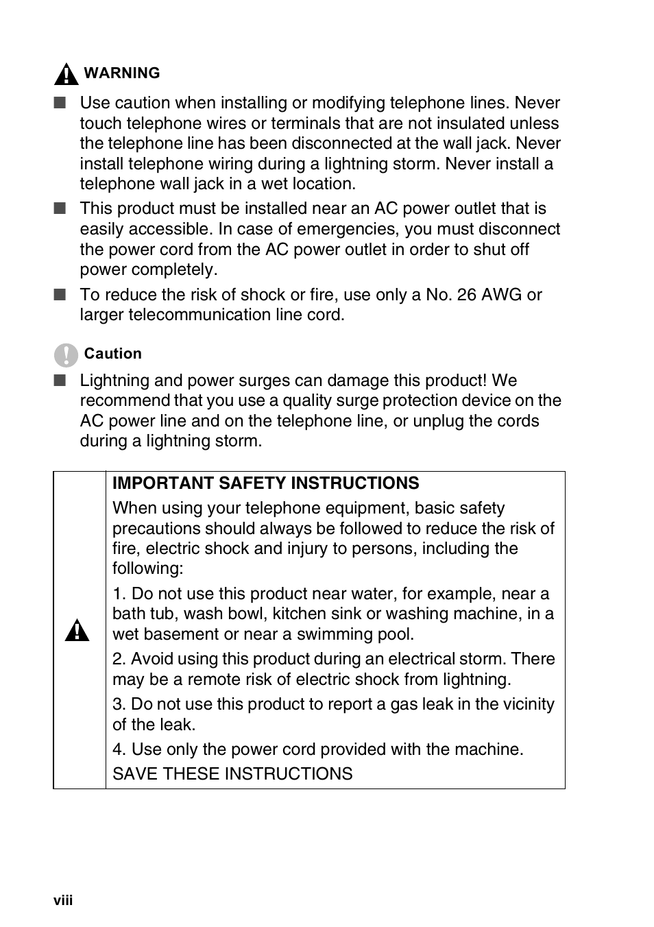 Brother FAX-2440C User Manual | Page 10 / 230