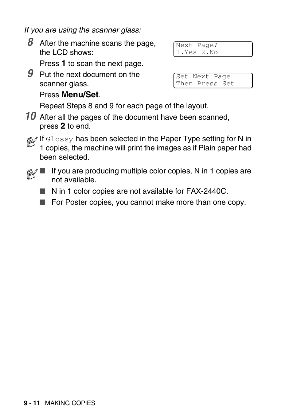 Brother FAX-2440C User Manual | Page 119 / 230