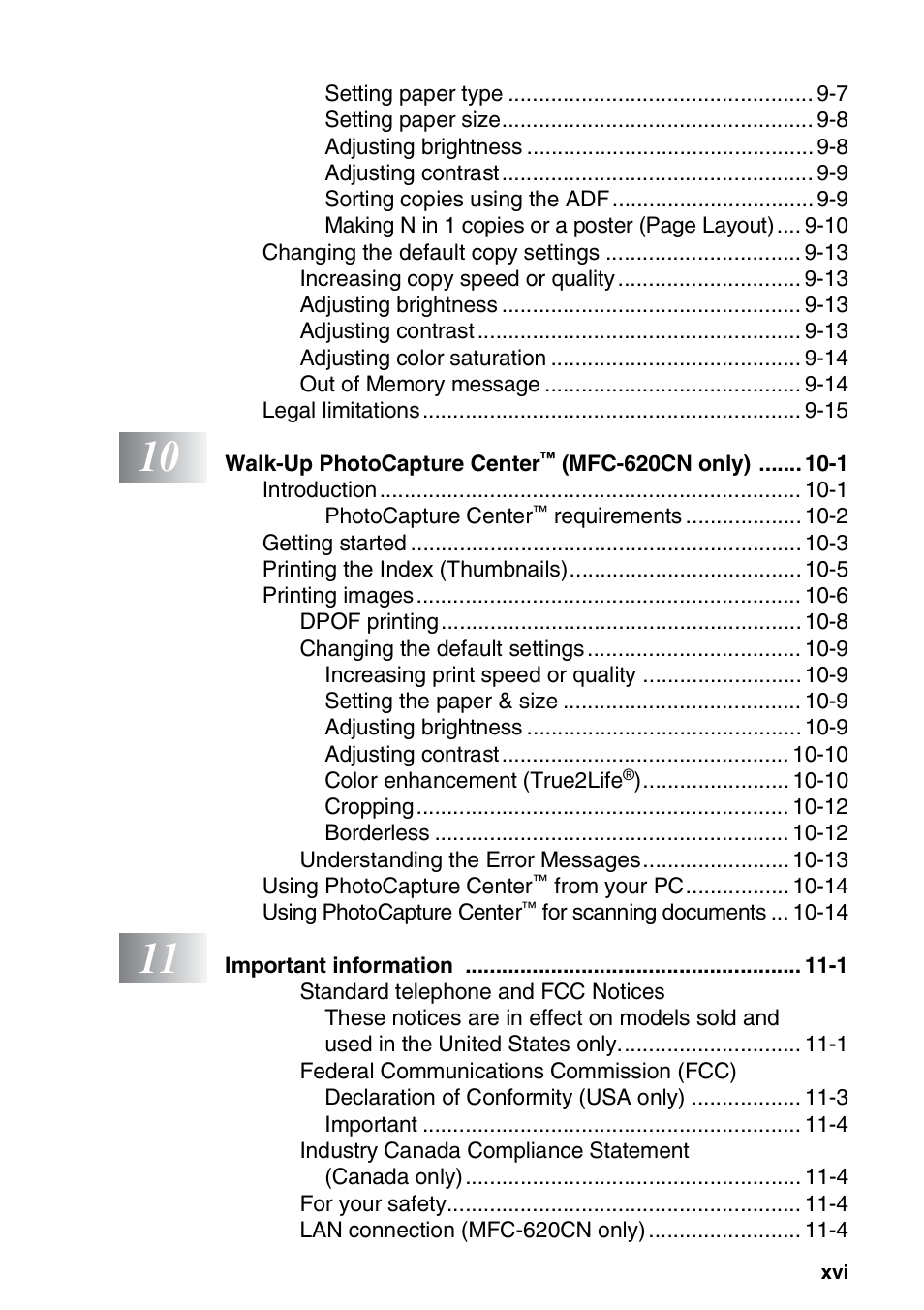 Brother FAX-2440C User Manual | Page 18 / 230