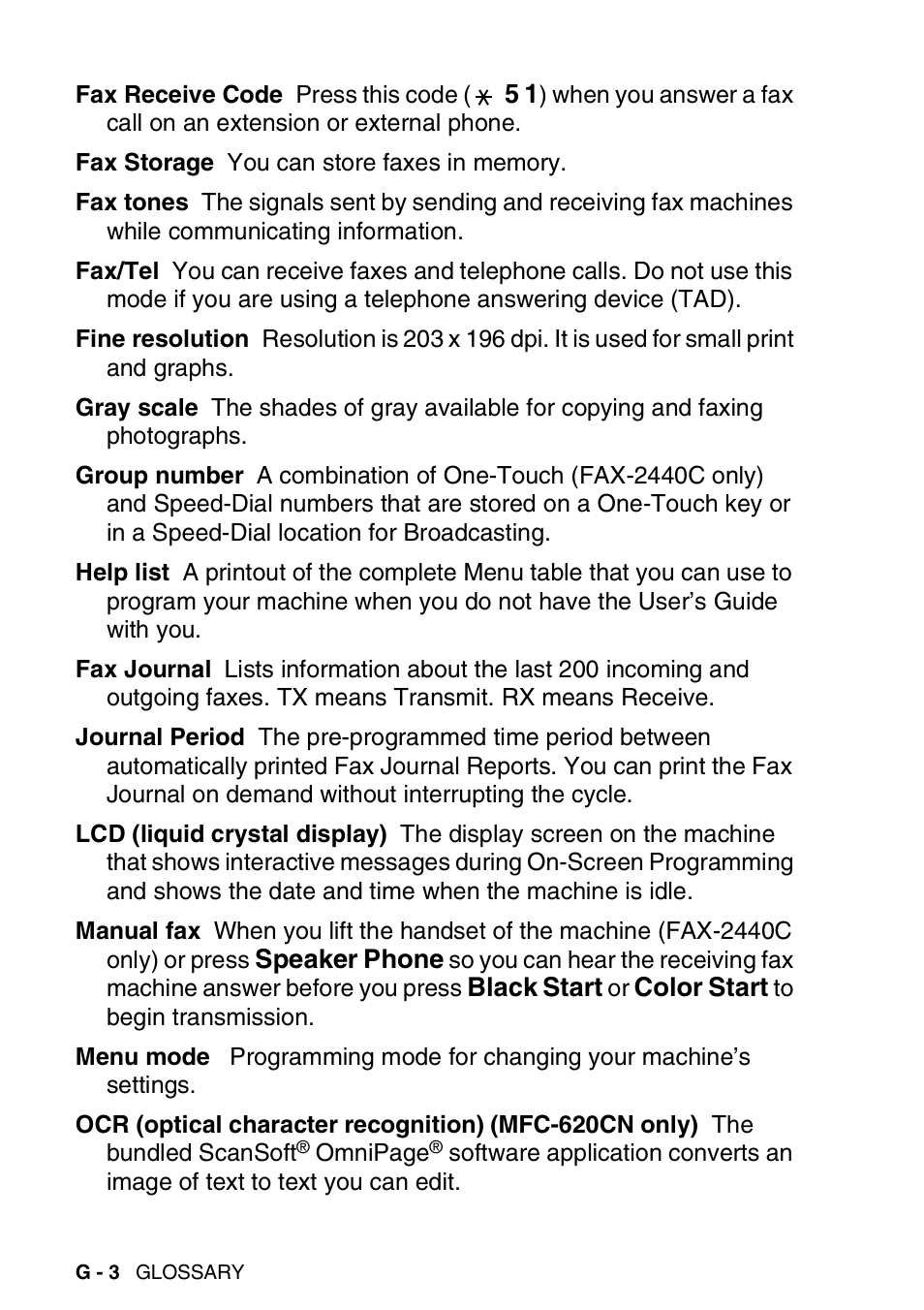 Brother FAX-2440C User Manual | Page 205 / 230