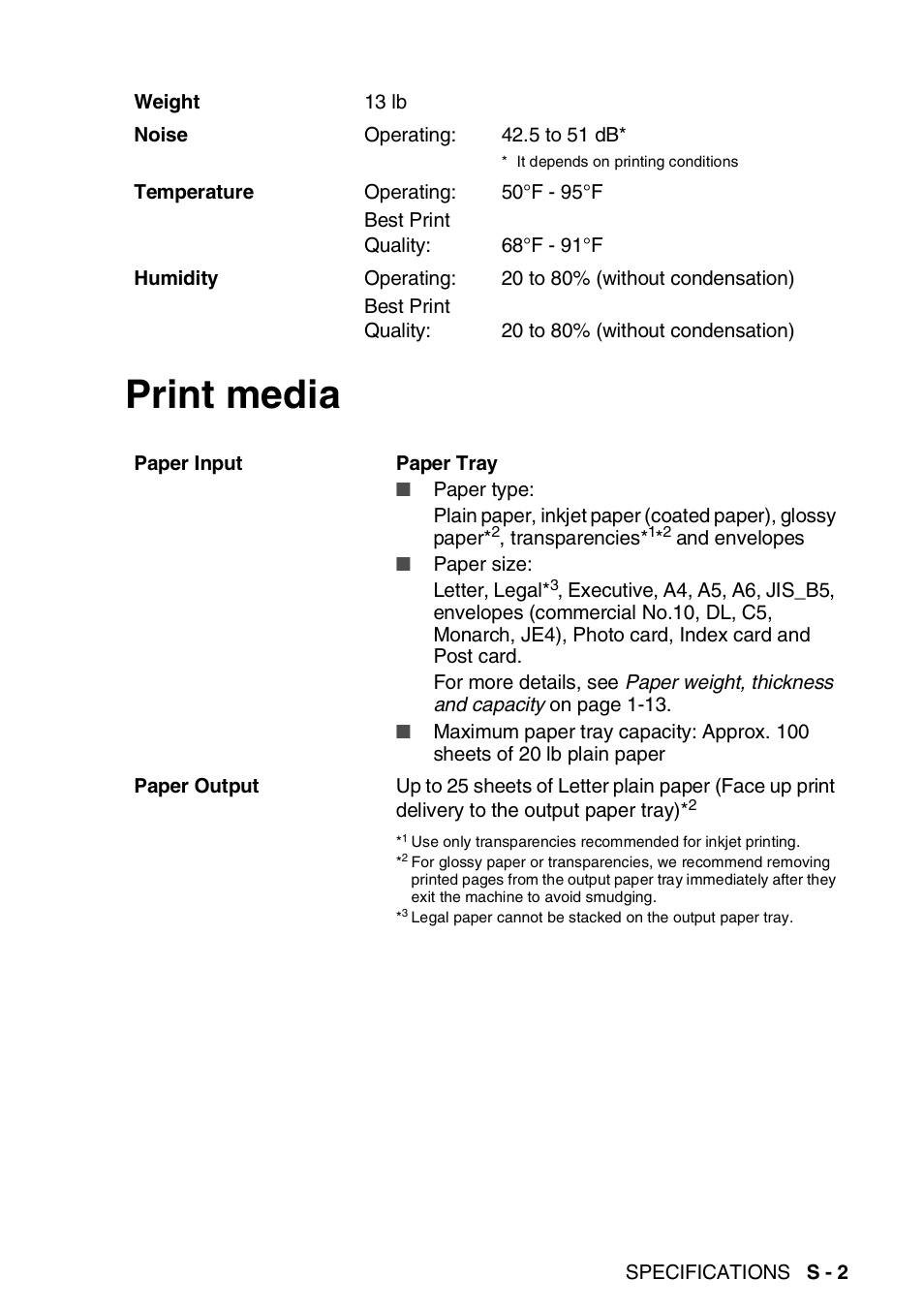 Print media | Brother FAX-2440C User Manual | Page 210 / 230